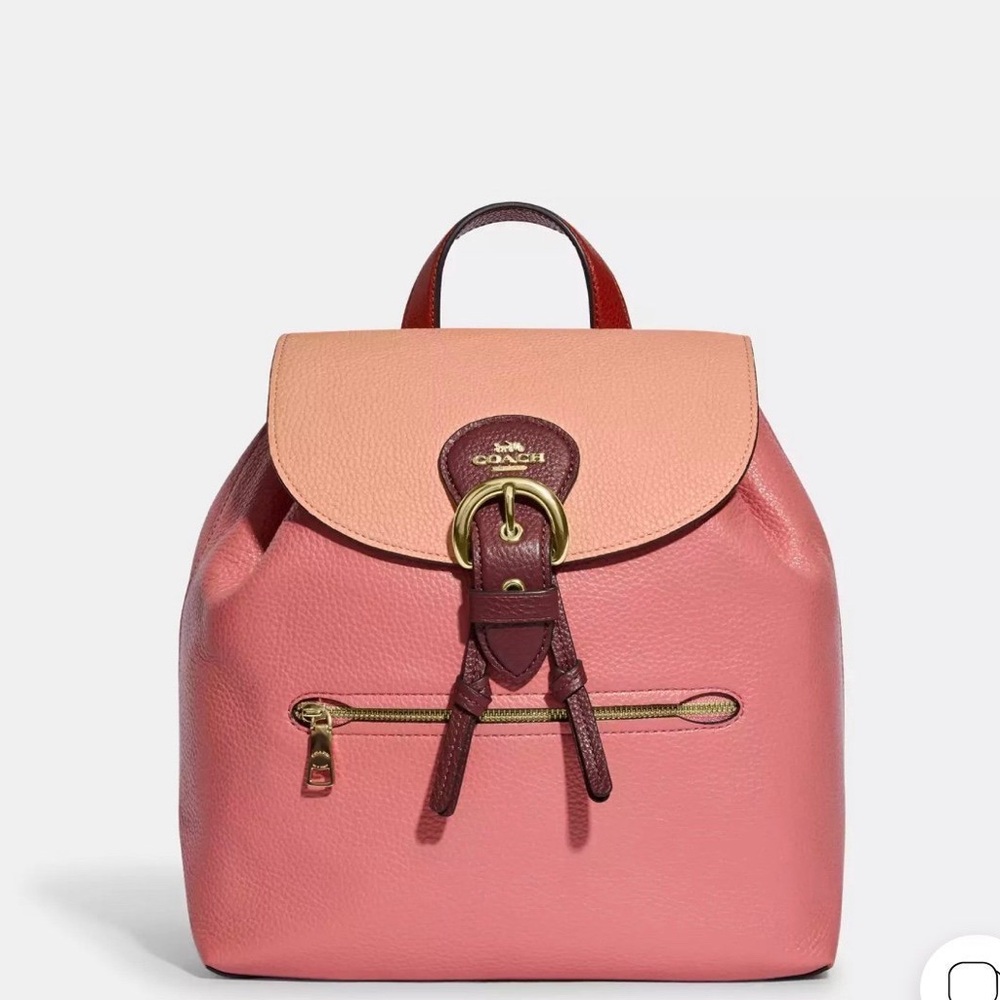 Coach C8518 Kleo Backpack In Colorblock In Faded Blush Multi